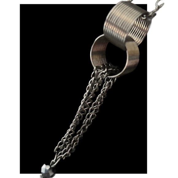 Art Deco inspired Silver Necklace with Tassel - Picture 13 of 16